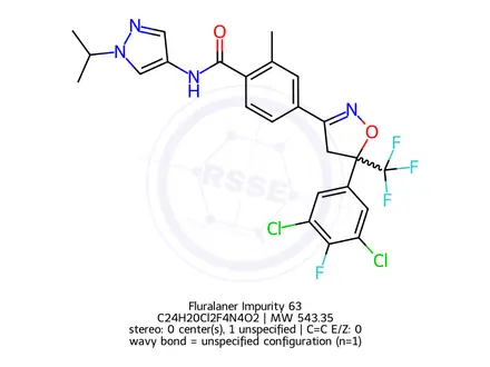 Chemical structure of Fluralaner Impurity 134
