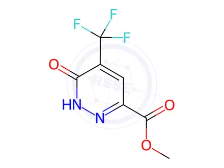 Chemical structure of 6-Oxo-5-trifluoromethyl-1,6-dihydro-pyridazine-3-carboxylic acid methyl ester