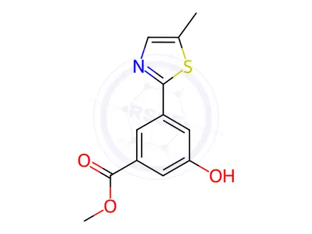 Chemical structure of methyl 3-hydroxy-5-(5-methylthiazol-2-yl)benzoate