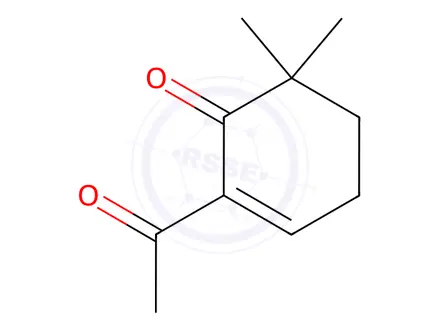 Chemical structure of 2-Cyclohexen-1-one, 2-acetyl-6,6-dimethyl-(9CI)