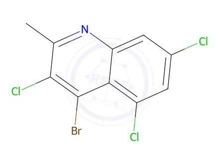 Chemical structure of 4-Bromo-3,5,7-trichloro-2-methylquinoline