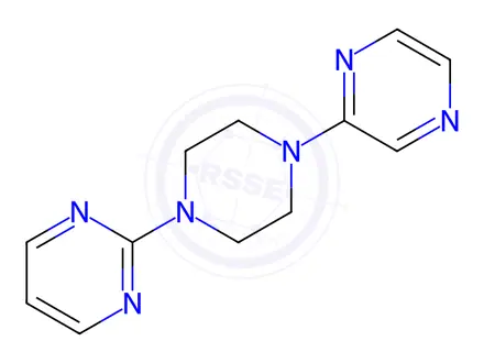 Chemical structure of 2-(4-(Pyrazin-2-yl)piperazin-1-yl)pyrimidine