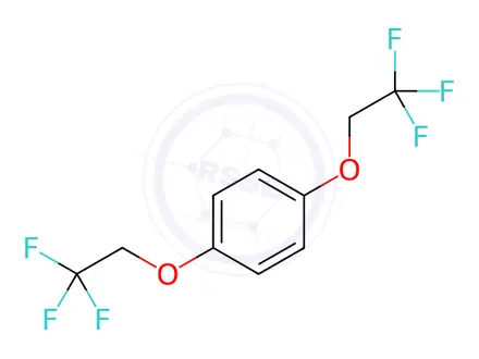 Chemical structure of 1,4-Di-(2,2,2-trifluoroethoxy)benzene