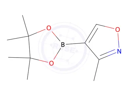 Chemical structure of 3-methyl-4-(4,4,5,5-tetramethyl-1,3,2-dioxaborolan-2-yl)isoxazole