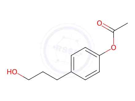 Chemical structure of ACETIC ACID 4-(3-HYDROXY-PROPYL)-PHENYL ESTER