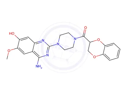 Chemical structure of 6’-Hydroxy Doxazosin