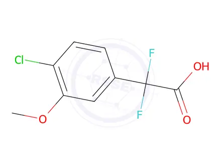 Chemical structure of 2-(4-Chloro-3-methoxyphenyl)-2,2-difluoroacetic acid
