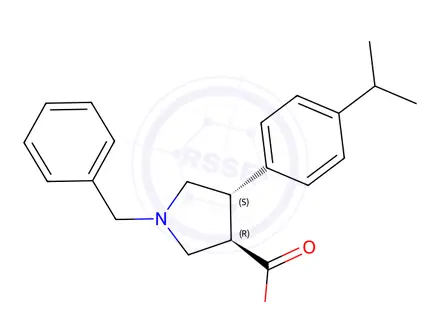 Chemical structure of Ethyl (3R,4S)-1-benzyl-4-(4-isopropylphenyl)pyrrolidine-3-carboxylate