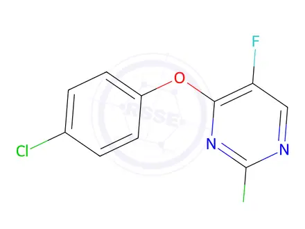 Chemical structure of 2-Chloro-4-(4-chlorophenoxy)-5-fluoropyrimidine
