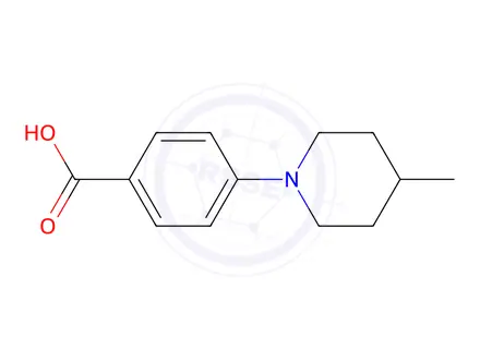 Chemical structure of 4-(4-Methylpiperidin-1-yl)benzoic acid