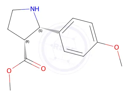 Chemical structure of 2-(4-Methoxy-phenyl)-pyrrolidine-3-carboxylic acid methylester