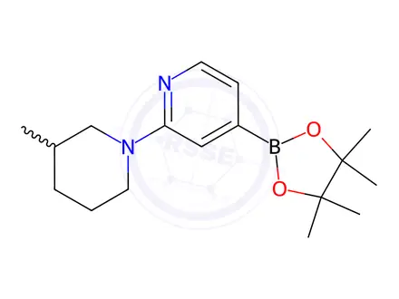 Chemical structure of 2-(3-Methylpiperidin-1-yl)-4-(4,4,5,5-tetramethyl-1,3,2-dioxaborolan-2-yl)pyridine