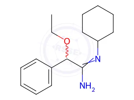 Chemical structure of N1-Cyclohexyl-2-ethoxy-2-phenylacetamidine