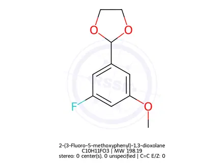 Chemical structure of 2-(3-Fluoro-5-methoxyphenyl)-1,3-dioxolane