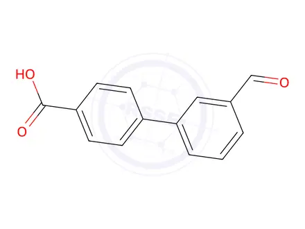 Chemical structure of 4-(3-Formylphenyl)benzoic acid