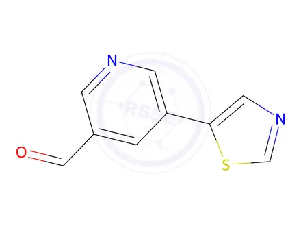 Chemical structure of 5-(Thiazol-5-yl)nicotinaldehyde