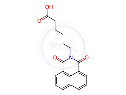 Chemical structure of 6-(1,3-dioxobenzo[de]isoquinolin-2-yl)hexanoic acid