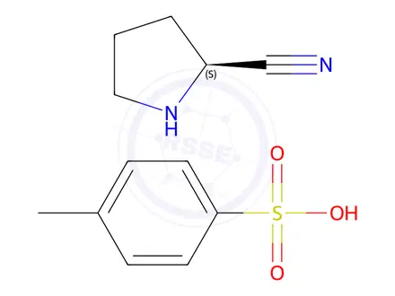 Chemical structure of (S)-Pyrrolidine-2-carbonitrile p-Toluenesulfonate