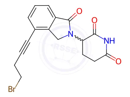 Chemical structure of Lenalidomide-acetylene-Br