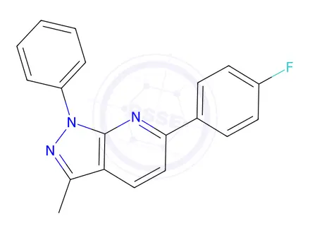 Chemical structure of 6-(4-Fluorophenyl)-3-methyl-1-phenylpyrazolo[3,4-b]pyridine