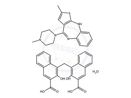 Chemical structure of Olanzapine Embonate Monohydrate Working Standard (Secondary Reference Standard)