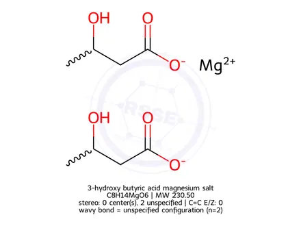 Chemical structure of 3-hydroxy butyric acid magnesium salt