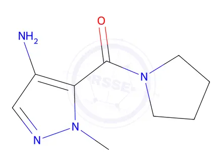 Chemical structure of (4-Amino-1-methyl-1H-pyrazol-5-yl)(pyrrolidin-1-yl)methanone