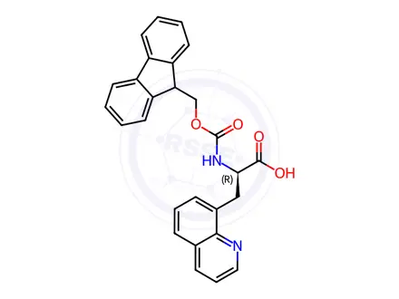 Chemical structure of N-α-(9-Fluorenylmethoxycarbonyl)-β-(8-quinoyl)-D-alanine