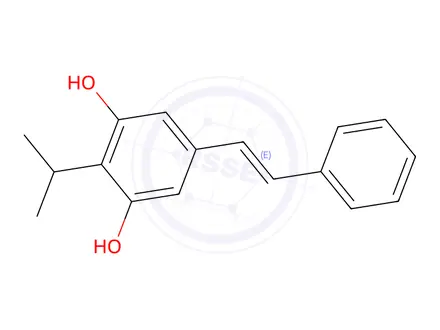 Chemical structure of 3,5-Dihydroxy-4-isopropylstilbene