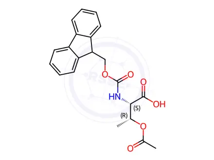 Chemical structure of FMOC-THR(AC)-OH