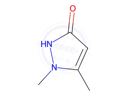 Chemical structure of 1,5-dimethyl-2,3-dihydro-1H-pyrazol-3-one