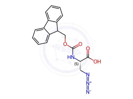 Chemical structure of Fmoc-L-azidoalanine