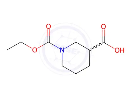 Chemical structure of 1-(Ethoxycarbonyl)piperidine-3-carboxylic acid