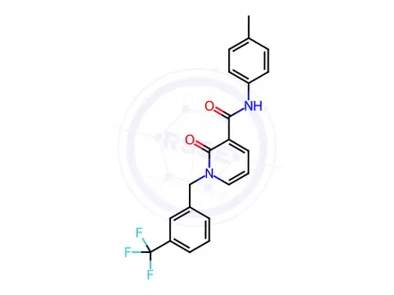 Chemical structure of 2-Oxo-N-(p-tolyl)-1-(3-(trifluoromethyl)benzyl)-1,2-dihydropyridine-3-carboxamide