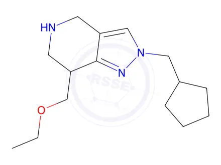 Chemical structure of 2-(Cyclopentylmethyl)-7-(ethoxymethyl)-4,5,6,7-tetrahydro-2H-pyrazolo[4,3-c]pyridine