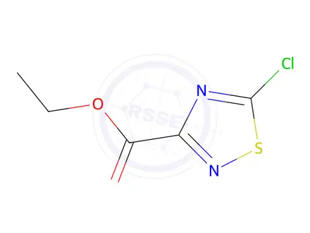 Chemical structure of ethyl 5-chloro-1,2,4-thiadiazole-3-carboxylate