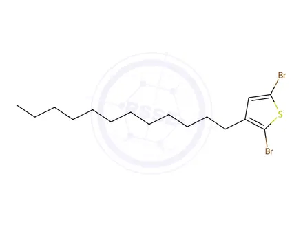 Chemical structure of 2,5-Dibromo-3-dodecylthiophene