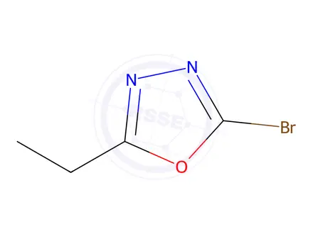 Chemical structure of 1,3,4-Oxadiazole, 2-bromo-5-ethyl-