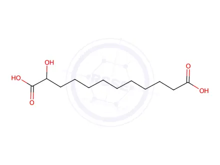 Chemical structure of 2-Hydroxydodecanedioic Acid