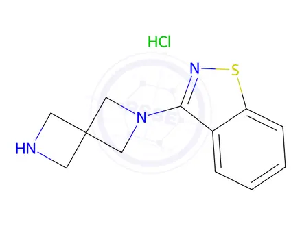 Chemical structure of 3-(2,6-Diazaspiro[3.3]Heptan-2-yl)benzo[d]isothiazole hydrochloride
