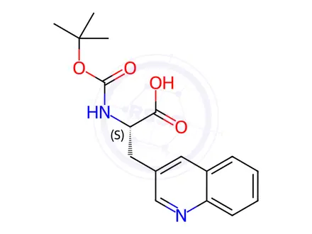 Chemical structure of BOC-3-(3'-QUINOLYL)-L-ALANINE