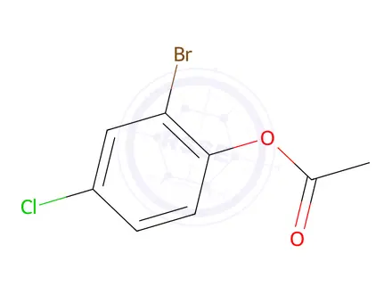 Chemical structure of 2-Bromo-4-chlorophenyl acetate