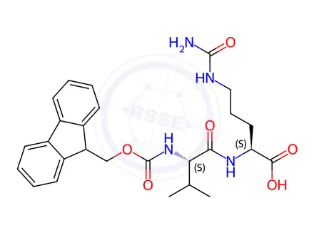 Chemical structure of Fmoc-Val-Cit-OH