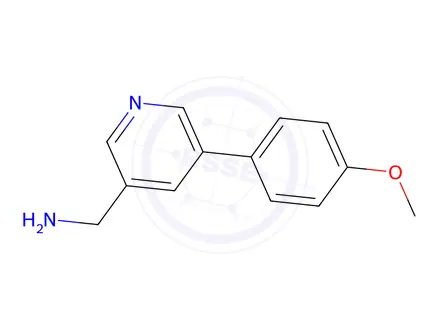 Chemical structure of (5-(4-methoxyphenyl)pyridin-3-yl)methanamine