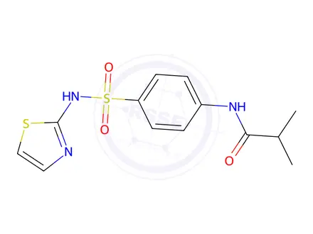 Chemical structure of N-(4-(N-(thiazol-2-yl)sulfamoyl)phenyl)isobutyramide