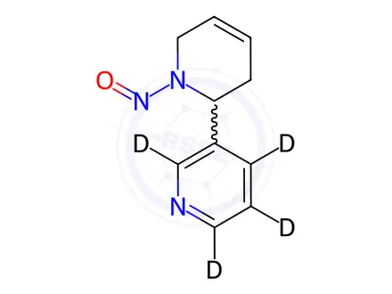 Chemical structure of (R,S)-N-Nitroso anatabine-2,4,5,6-[D4](Mixture of isomers)