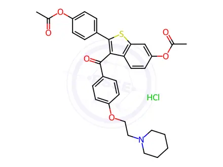 Chemical structure of Raloxifene dimethyl ester hydrochloride