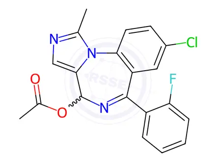 Chemical structure of 4-Acetoxy Midazolam