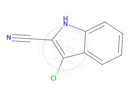 Chemical structure of 3-Chloro-1H-indole-2-carbonitrile
