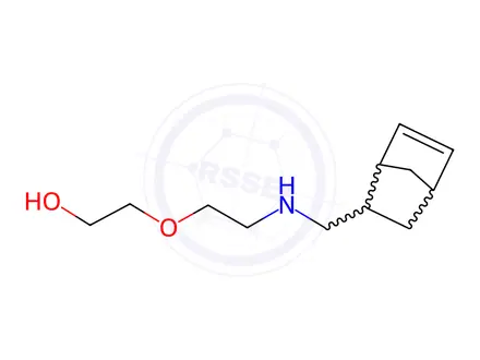 Chemical structure of Ethanol, 2-[2-[(bicyclo[2.2.1]hept-5-en-2-ylmethyl)amino]ethoxy]-